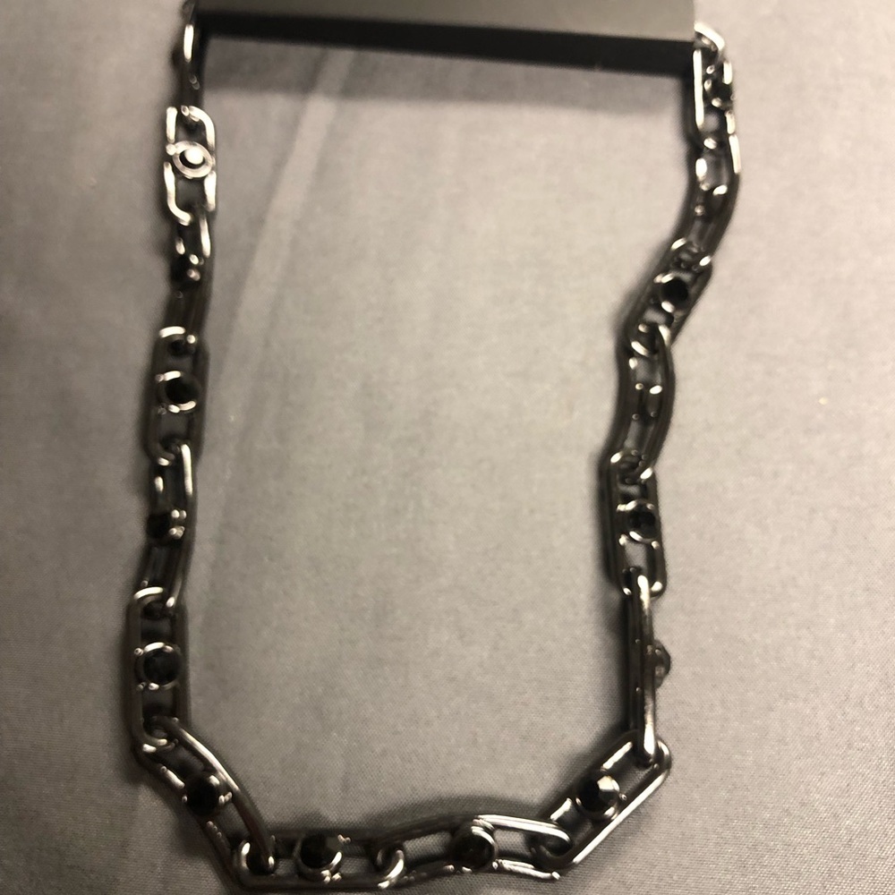 Simply Vera Vera Wang Glossy Black / Gun Metal Necklace - Picture 4 of 6